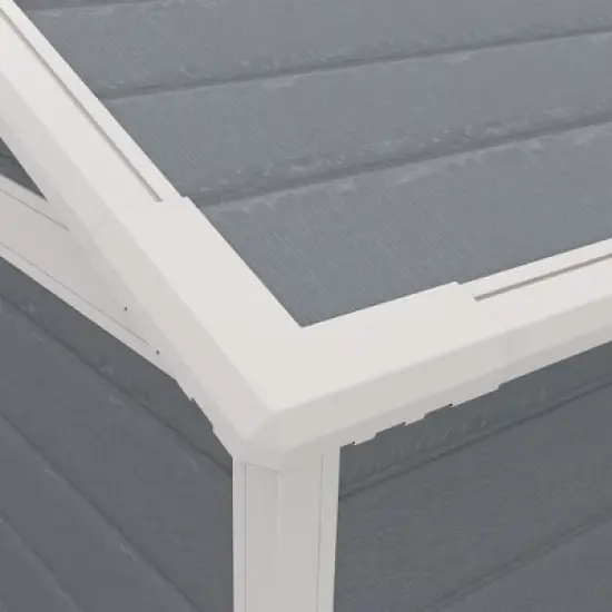 Outsunny Outdoor Storage Shed, 72" x 52.75" Garden Shed with Double Lockable Doors, Vent and Window, Plastic Utility Tool Shed, Gray image {4}