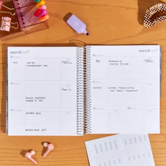 Inspired by Erin Condren July 2025 - June 2026 Academic Planner 7"x9" Modern Geometric image {6}