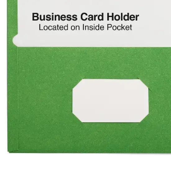 Staples Paper 2-Pocket Folders Green 25/Box (50753/27533-CC) ST27533 image {3}