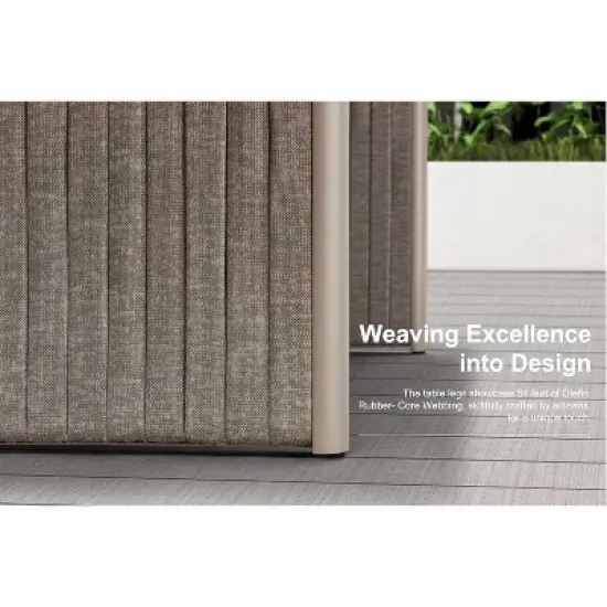 PURPLE LEAF Patio Dining Set Luxury Modern Conversation Set Aluminum Large Rectangle Dining Table and Chairs image {7}