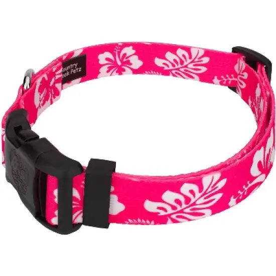Country Brook Petz Pink Hawaiian Deluxe Dog Collar and Leash image {3}