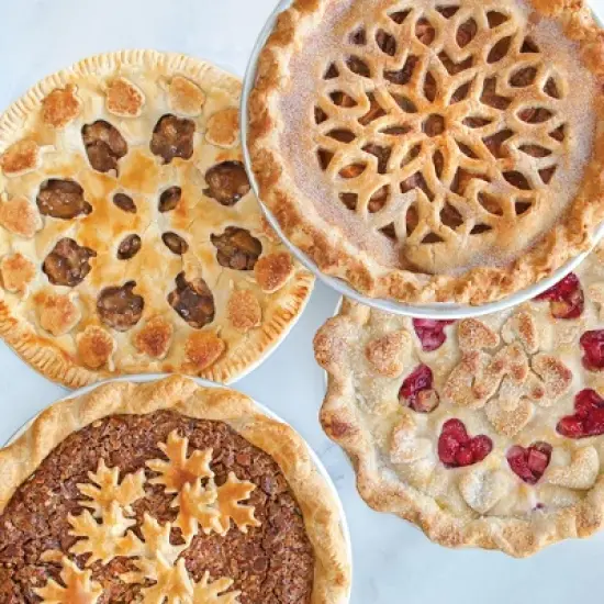 Nordic Ware 12 Inch Lattice & Hearts Reversible Pie Top Cutter image {6}