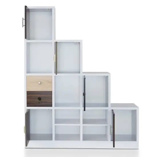 61.5" Hirsch Contemporary Bookcase White - HOMES: Inside + Out image {5}