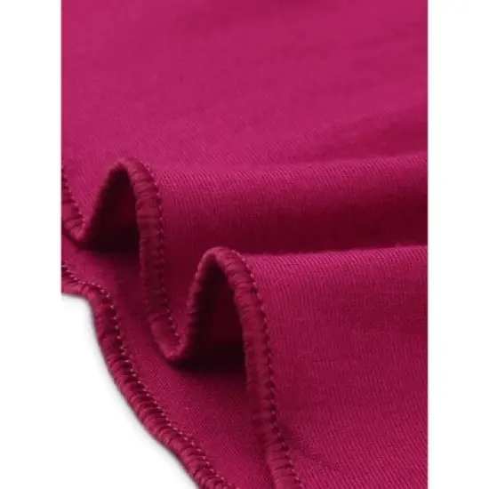 cheibear Womens Sleepwear Pajamas Dress Ruffle Short Sleeve Midi Nightgowns image {4}