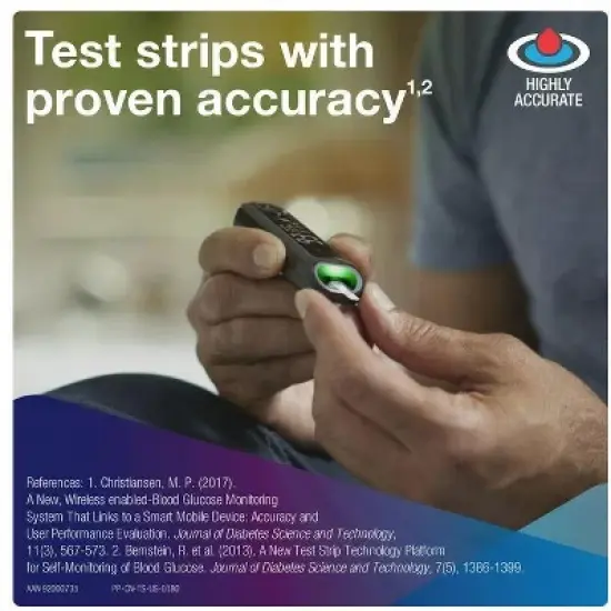 Blood Glucose Test Strips for Diabetes - 50 Per Box image {1}