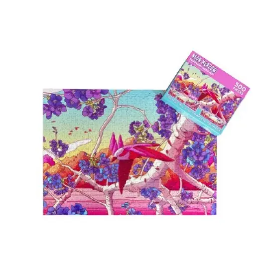 de.bored Neon Meadow 3 of 3 Panorama Puzzle - 500pc image {1}