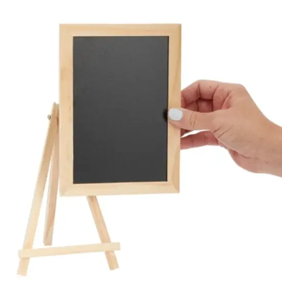 Juvale 6-Pack Mini Chalkboard Signs with Easel Stand for Table Decorations, Restaurant Food Display, Message Boards, Small Business, 7x7x4 in image {6}