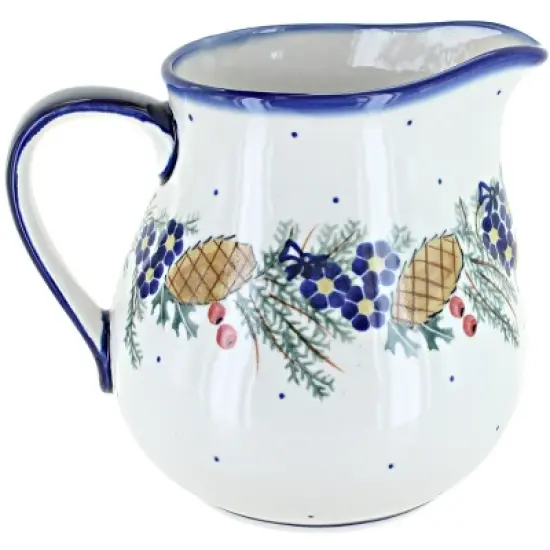 Blue Rose Polish Pottery 7C WR Unikat Pitcher image {3}
