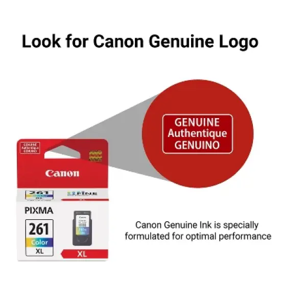 Canon CL-261XL Ink Cartridge - Tri-Color: High Yield, Multiple Colors, Canon 260 Series image {3}