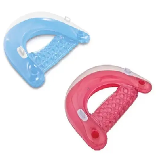 Intex Sit 'N Float Inflatable Lounges Pink & Blue 2-Pack 60" X 39" image {3}