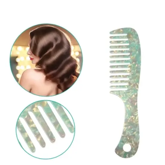 Unique Bargains Anti-Static Hair Comb Wide Tooth for Thick Curly Hair Hair Care Detangling Comb For Wet and Dry 1 Pcs image {1}