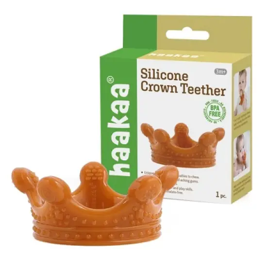 Haakaa Silicone Crown Teether - Amber image {8}