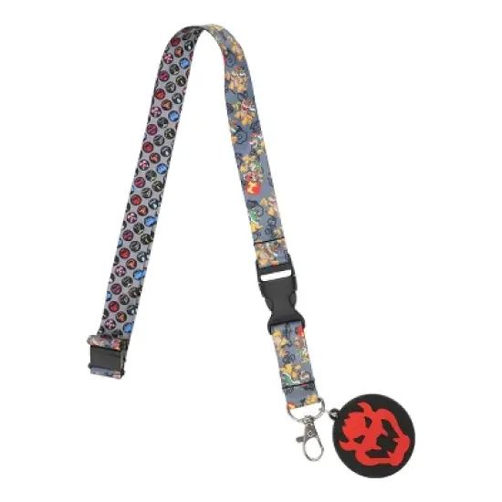 Super Mario Brothers Bowser Lanyard With Metal Charm And ID Sleeve image {4}