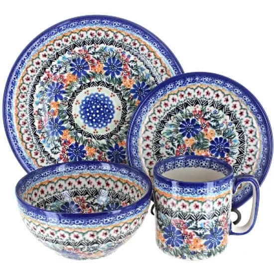 Blue Rose Polish Pottery Vena Dinnerware (16 PC) image {4}