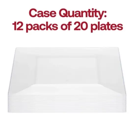 Smarty Had A Party 4.5" Clear Square Plastic Pastry Plates - 240 pcs image {3}