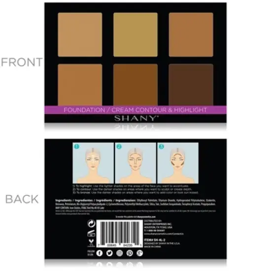 SHANY 4-Layer Contour Makeup Palettes - Refills image {2}