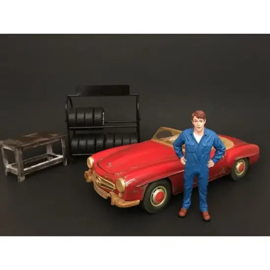 Mechanics 4 piece Figurine Set for 1/18 Scale Models by American Diorama image {2}