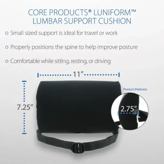 Core Products Luniform Lumbar Support Cushion - Black image {5}