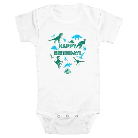Infant's Jurassic Park Happy Birthday Dino Collage Onesie image {3}