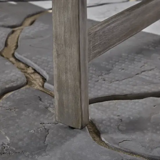 Gulches Wood and Wicker Gray Patio Chaise Lounges - Adjustable Recliners with Armrests image {3}