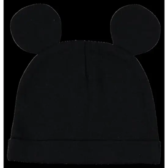 Disney Mickey Mouse Baby Bodysuit Jogger Pants Bib and Hat 4 Piece Outfit Set Newborn to Infant image {3}