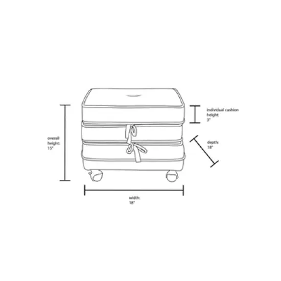 Marin Stackable Pouf with Casters - Opalhouse&trade; designed with Jungalow&trade; image {5}