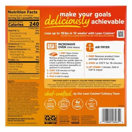 Lean Cuisine Beef Frozen Quesadilla - 5oz image {1}