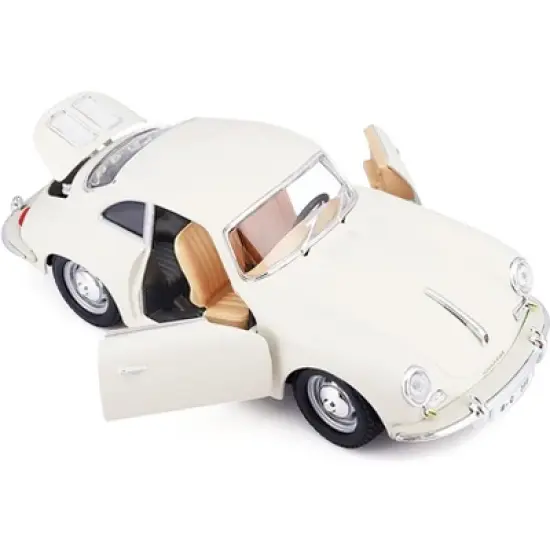 1961 Porsche 356 B Coupe Ivory White 1/24 Diecast Model Car by Bburago image {1}