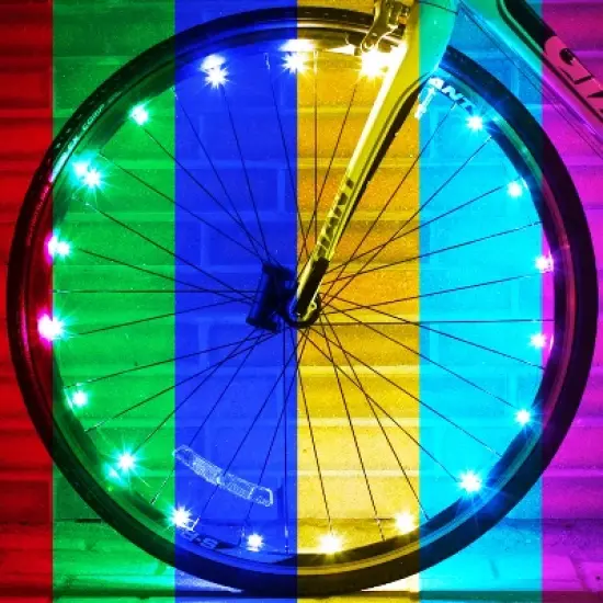 Activ Life LED Bike Wheel Lights with Batteries Included! Get 100% Brighter and Visible from All Angles for Ultimate Safety & Style (1 Tire Pack) image {2}