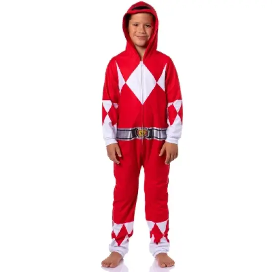 Power Rangers Boy's All Character Union Suit Costume Sleep Pajama Multicolored image {1}
