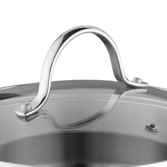 BergHOFF Comfort 18/10 Stainless Steel 6.25" Saucepan 1.7Qt., Long Handle, Glass Lid image {2}