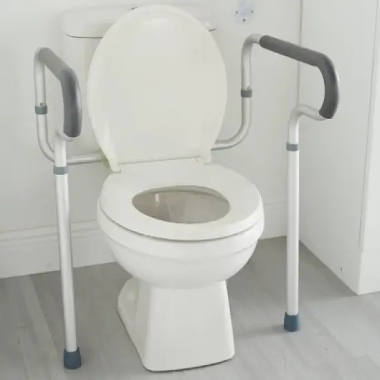 McKesson Toilet Safety Rail Aluminum Gray image {2}