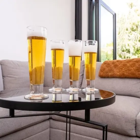 Libbey Stockholm Pilsner Beer Glasses, 14.5 ounce, Set of 4 image {1}