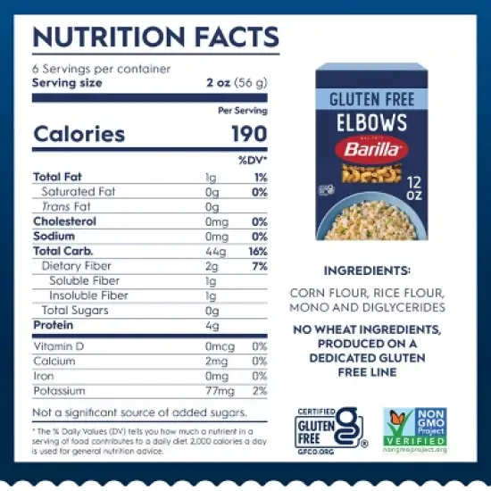 Barilla Gluten Free Elbows Pasta - 12oz image {7}