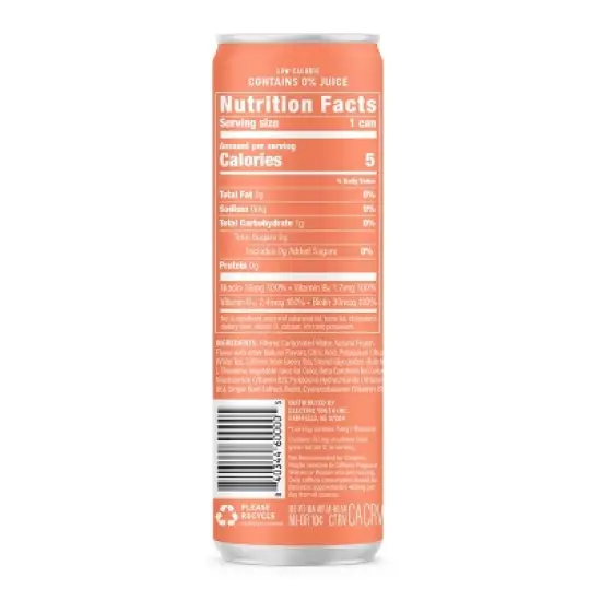 Gorgie Peach Tea Energy Drink - 12 fl oz Can image {3}