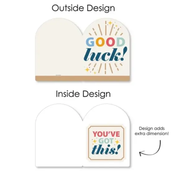 Big Dot of Happiness Good Luck - Encouragement Giant Greeting Card - Big Shaped Jumborific Card - 16.5 x 22 inches image {4}