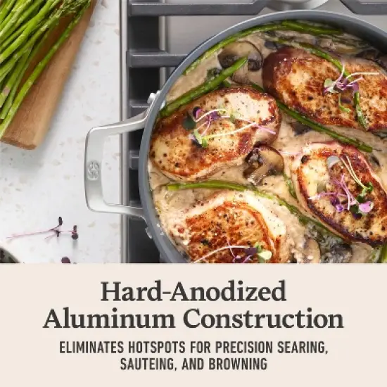 Calphalon 7qt Premier Ceramic Dutch Oven With Cover Midnight: Nonstick Cooking Pot, Oven Safe, Dishwasher Safe image {2}