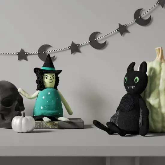 Knit Character Bat Sitabout Figurine - Hyde and EEK! Boutique&trade; Black image {1}