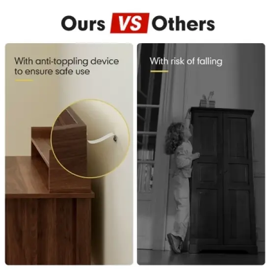 Costway Computer Desk Home Office Writing Workstation w/ Drawer & Hutch image {7}