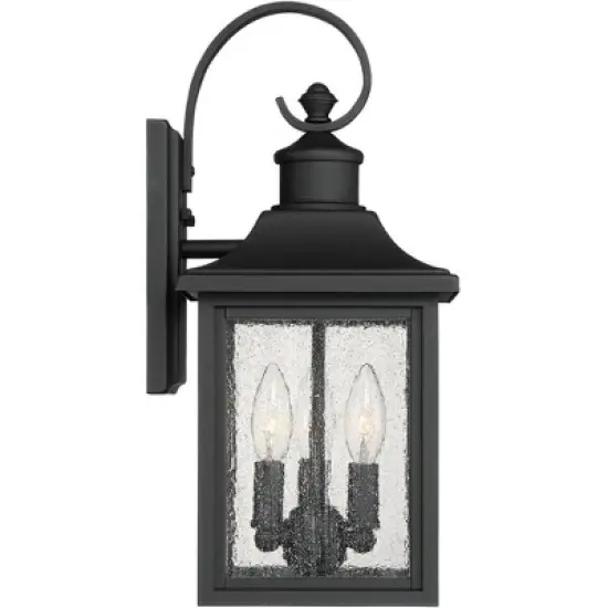 John Timberland Moray Bay Mission Outdoor Wall Light Fixture Black 17 3/4" Clear Seedy Glass for Post Exterior Barn Deck House Porch Yard Posts Patio image {6}