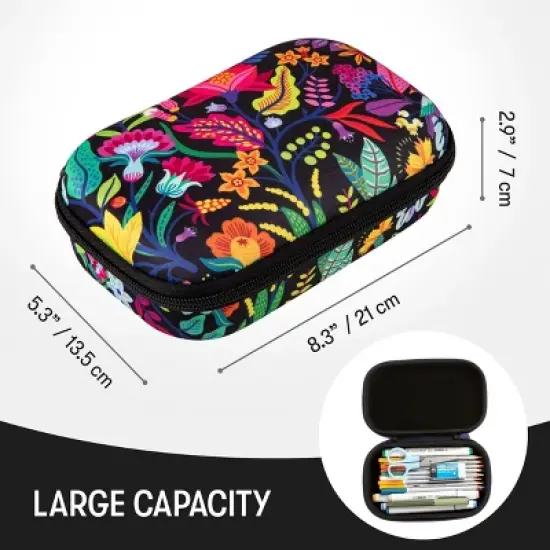 ZIPIT Flowers Pencil Case, Pencil Box for Girls image {5}