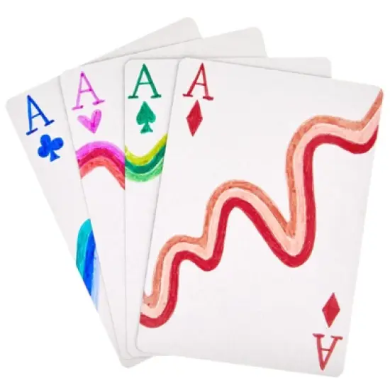 Blue Panda 224 Blank Custom Cards for DIY Game Cards, Gift Cards, Checkered Diamond Backing, 4 Decks, 3 x 4 In image {3}