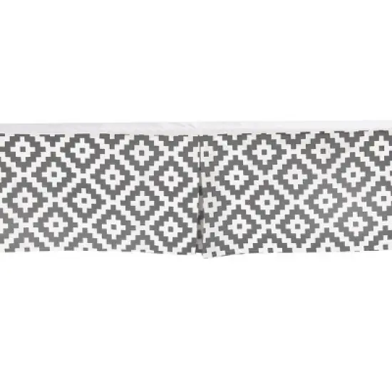Bacati - Love Gray/white Diamond Crib/Toddler Bed Skirt image {2}
