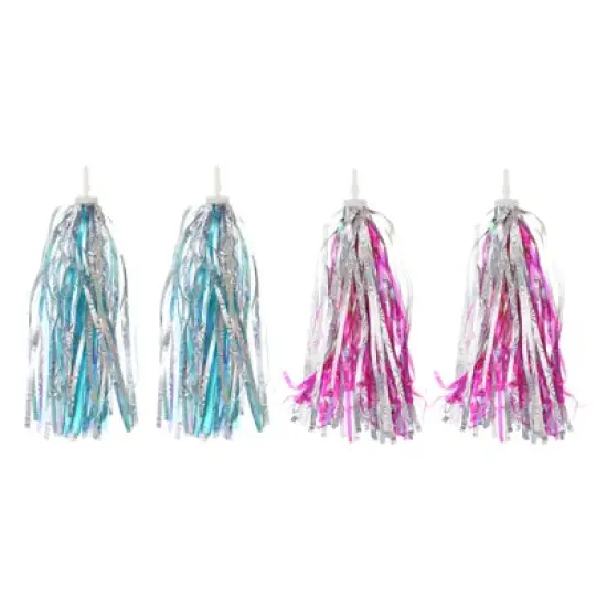 Unique Bargains Handlebar Decorations Tassel Grip Ribbon Scooter Bike Streamers 4 Pcs image {4}
