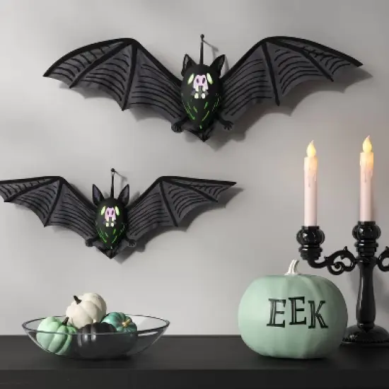 22" Hanging Bat Halloween Decorative Prop - Hyde and EEK! Boutique&trade;: Indoor Unlit Decoration image {1}