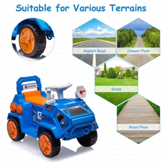 Kids Ride On Car, Powerful Ride-On Toy,Toddlers Electric Ride On Car with Radar Rocket Sound, Flash Lights, Ride on Toy for Kids image {4}