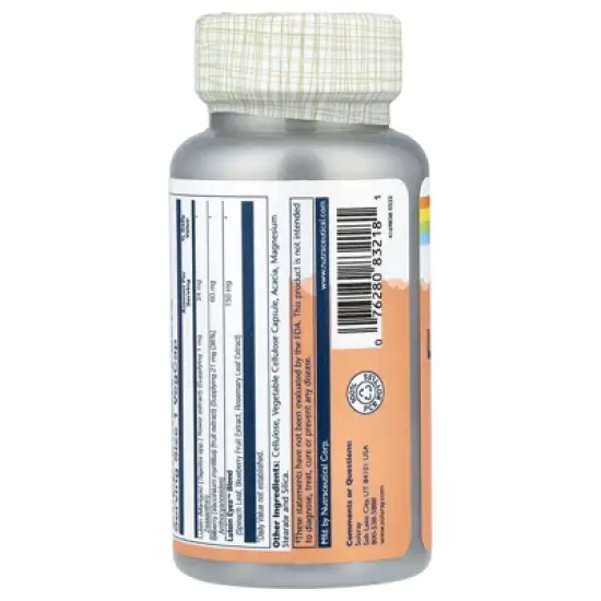 Solaray Advanced Lutein Eyes&trade; 24 with Bilberry & Blueberry, 60 VegCaps image {2}