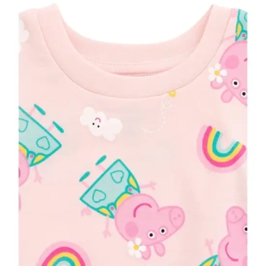 Peppa Pig Girls French Terry Sweatshirt Toddler to Little Kid image {3}