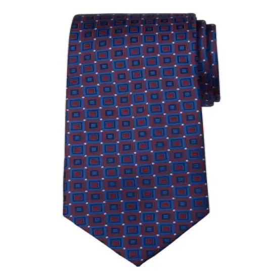 KingSize Men's Big & Tall  Extra Long Classic Geo Tie Necktie image {3}