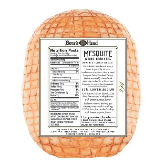 Boar's Head Mesquite Smoked Turkey - Deli Fresh Sliced - price per lb image {2}